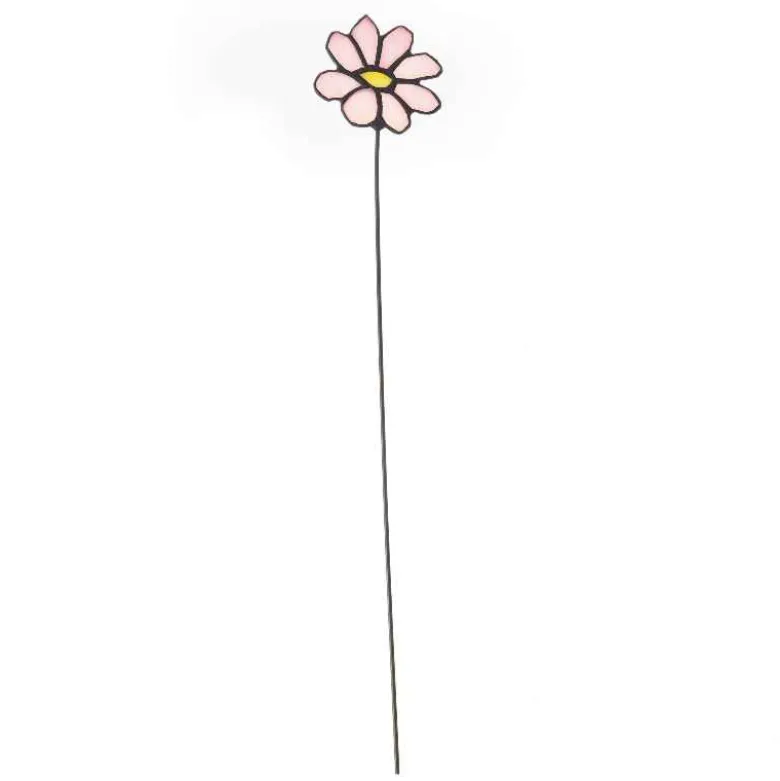 Handcrafted Stained Glass Flower Stakes - Birth Month - October