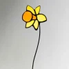 Handcrafted Stained Glass Flower Stakes - Birth Month - March