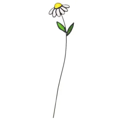 Handcrafted Stained Glass Flower Stakes - Birth Month - April