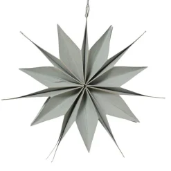 Handmade Paper and Wood Hanging Star, 19.5