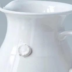 Handthrown White Stoneware Water Pitcher