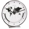 Hermle World Time Zone Table Clock - Nickel
