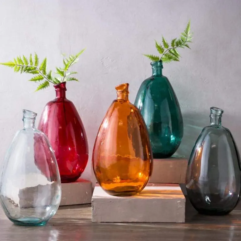 19"H Recycled Glass Balloon Vase