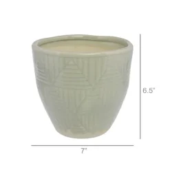 Ice Blue Lucie Ceramic Cachepot