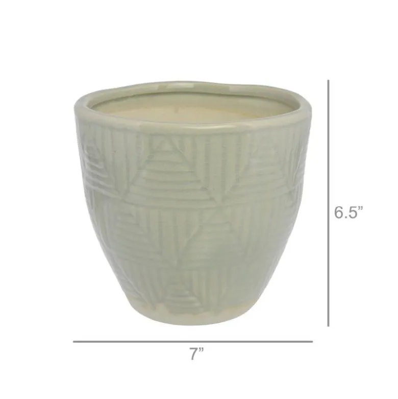 Ice Blue Lucie Ceramic Cachepot