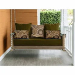 Indoor/Outdoor Brown Circle Pillow, 18