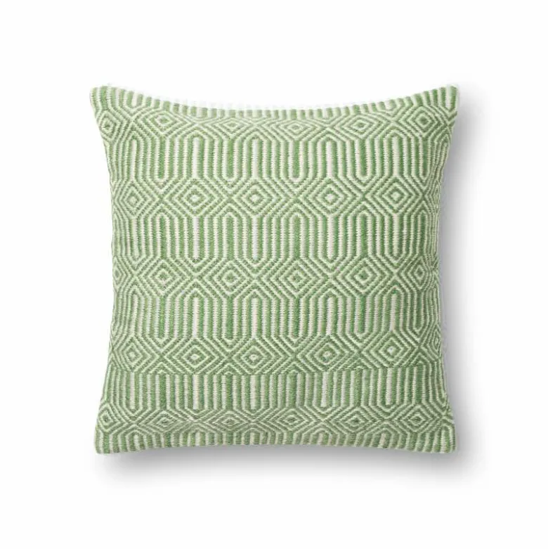 Indoor/Outdoor Colorful Pillow, 22" sq. - Green