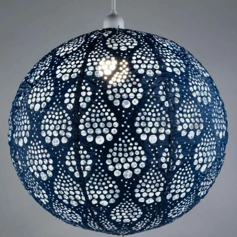 Indoor / Outdoor Dewdrop Pendant Lamp, 18"Dia. - Blue