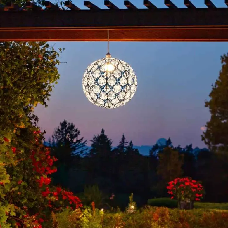 Indoor / Outdoor Dewdrop Pendant Lamp, 18"Dia. - Blue