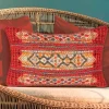 Indoor/Outdoor Marina Tribal Red Stripe Lumbar Pillow