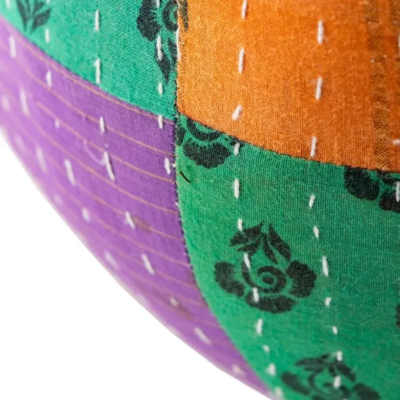 Kantha Sphere Throw Pillow