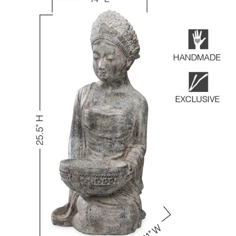 Lakshmi Garden Statue and Bird Bath