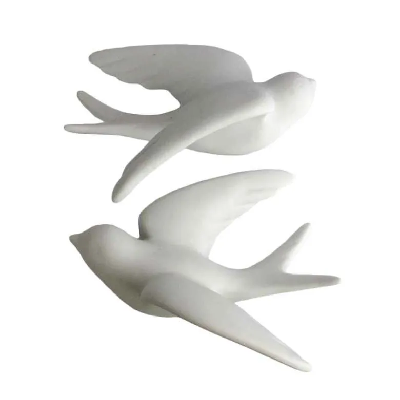 Large Ceramic Sparrows, Set of 2