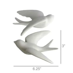 Large Ceramic Sparrows, Set of 2