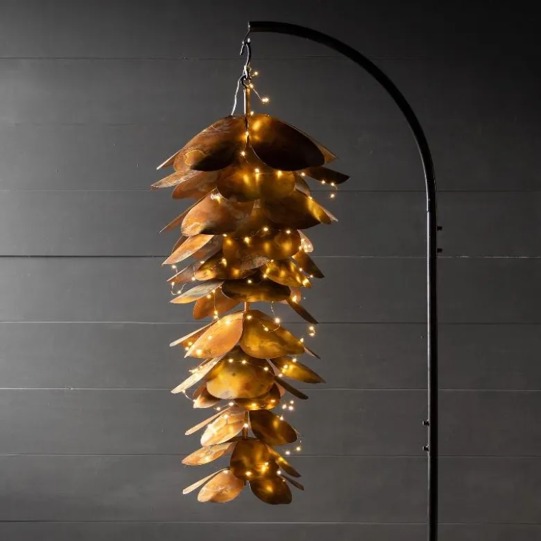 Large-Scale Pinecone Metal Garden Sculpture