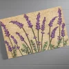 Lavender Blooms Natural Coir Doormat