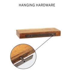 Live-Edge Mango Wood Floating Shelf, 24