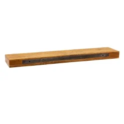 Live-Edge Mango Wood Floating Shelf, 48