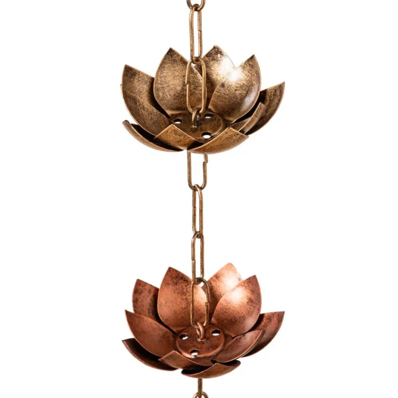 Lotus Metal Rain Chain (72")