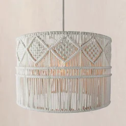 Macrame Drum Pendant