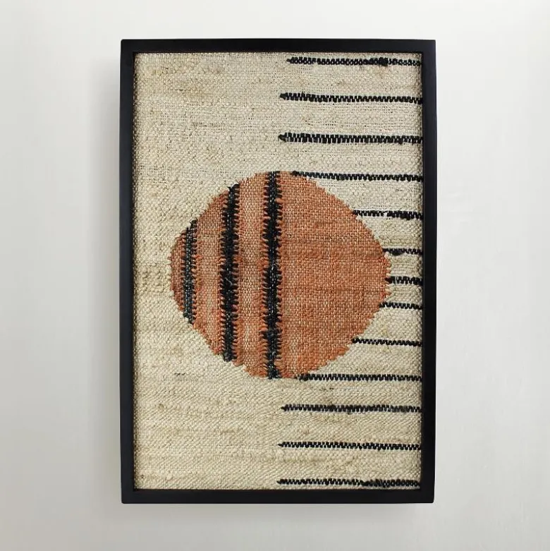 Mana Woven Wall Art, Circle Next To Lines