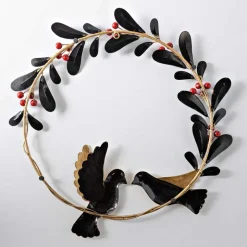 Metal Dove and Olive Branch Wreath