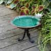 Metal Lily Pad Birdbath with Tripod Stand