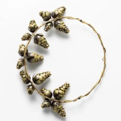 Metal Pinecone Wreath