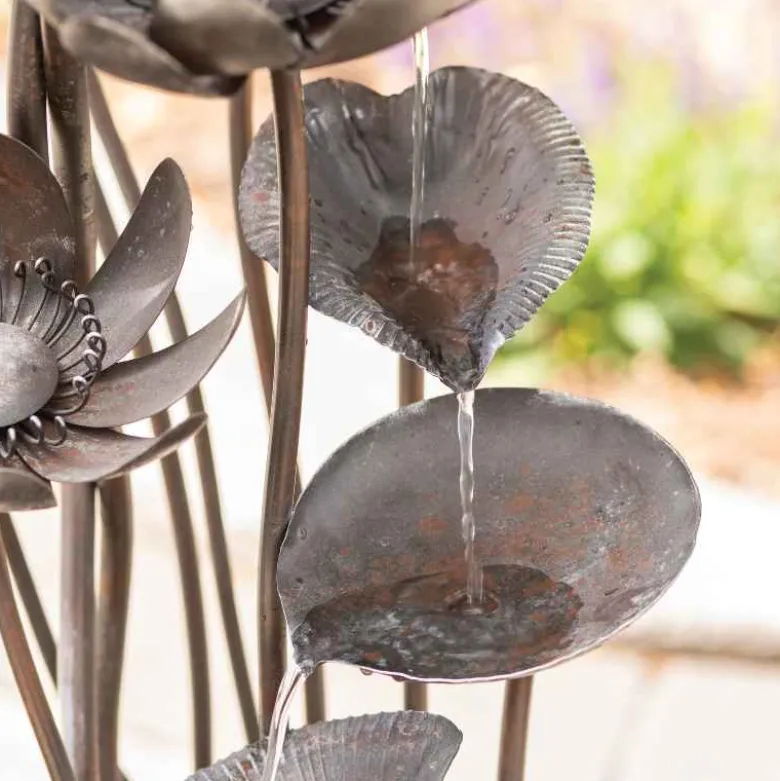 Metal Tiered Cascading Flower Fountain