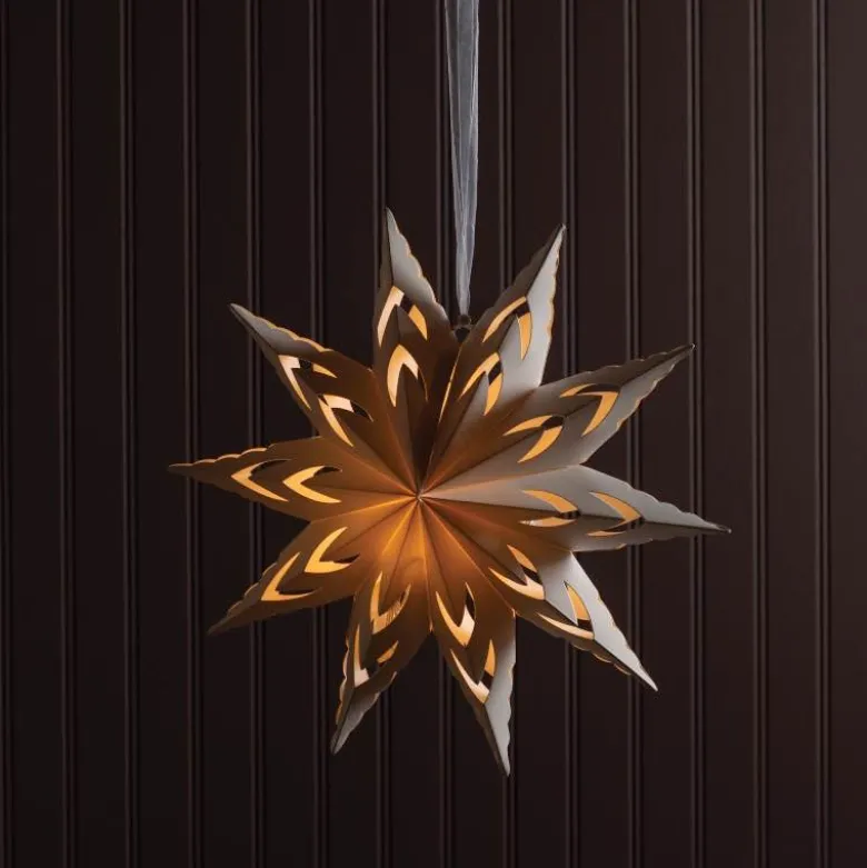 15" Micro LED Hanging Paper Star