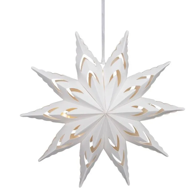 15" Micro LED Hanging Paper Star