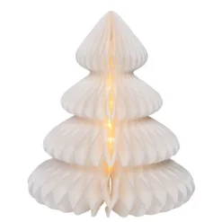 11" Micro LED Paper Tree - White