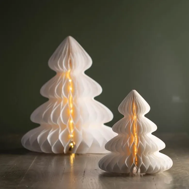 18.5" Micro LED Paper Tree - White