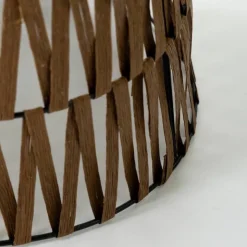 Mid-Mod Tall Rattan Woven Floor Lamp