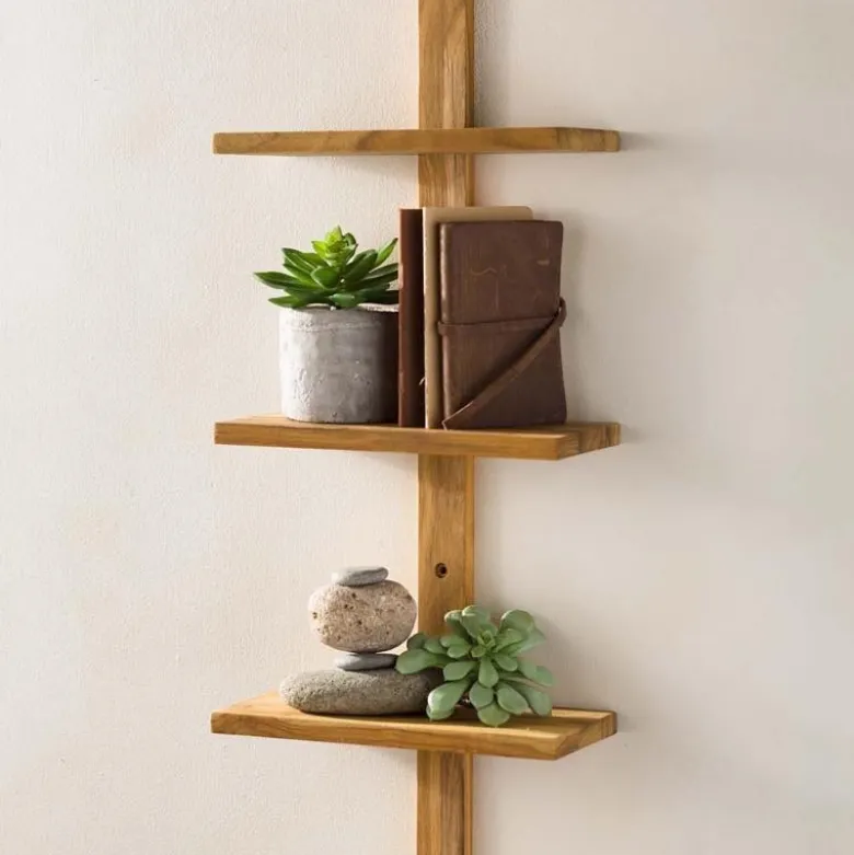 Mini Teak Wall Shelf
