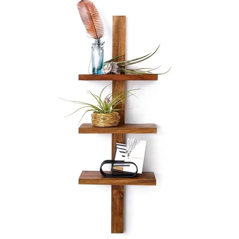 Mini Teak Wall Shelf