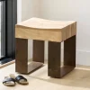 Montanha Reclaimed Wood and Metal Stool