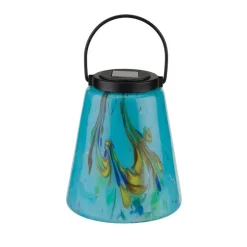 Murano Hanging Solar Lantern - Blue