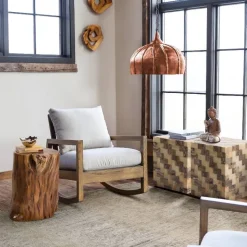 Oblong Hanging Lamp - Copper Finish