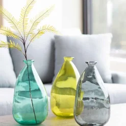 Oblong Recycled Glass Balloon Vase, 14