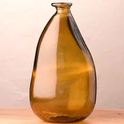 Oblong Recycled Glass Balloon Vase, 14