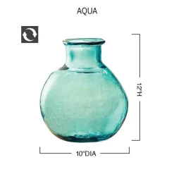 Oval Recycled Glass Balloon Vase, 12
