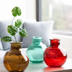 Oval Recycled Glass Balloon Vase, 12