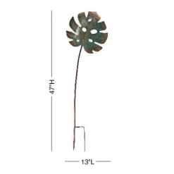 Patina Botanical Garden Stake - Monstera