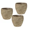 Pedro Cement Basket Small Cachepot, Set of 3