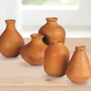 Petite Terracotta Vases, Set of 5