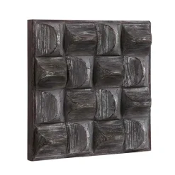 Pickford Textural Wood Wall Decor - Gray