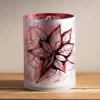 Poinsettia Glass Hurricane, Large