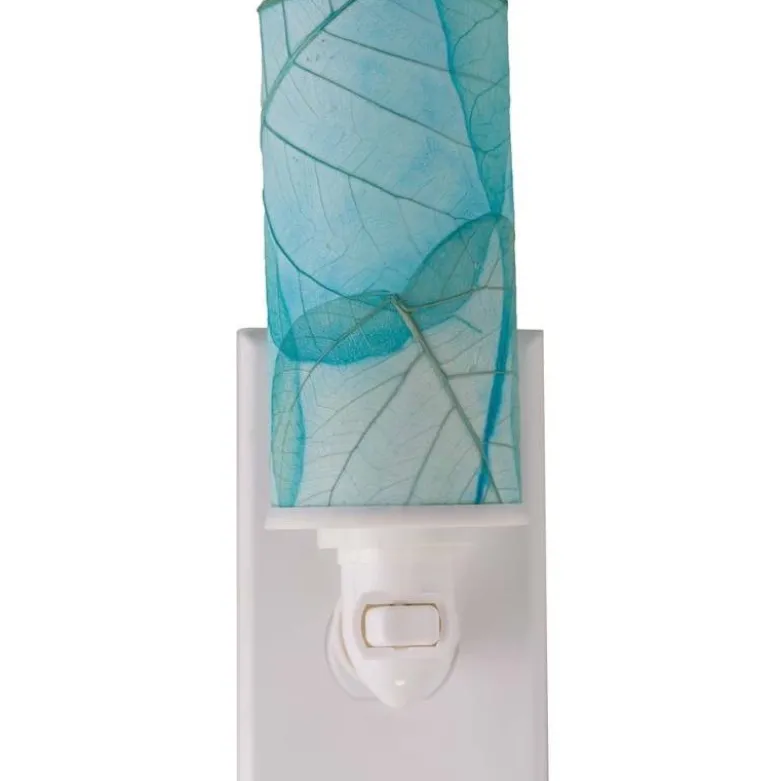 Pressed Leaf Nightlights - Blue