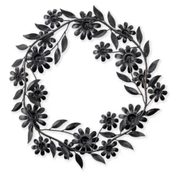 Purple Recycled Metal Flower Decorative Wreath